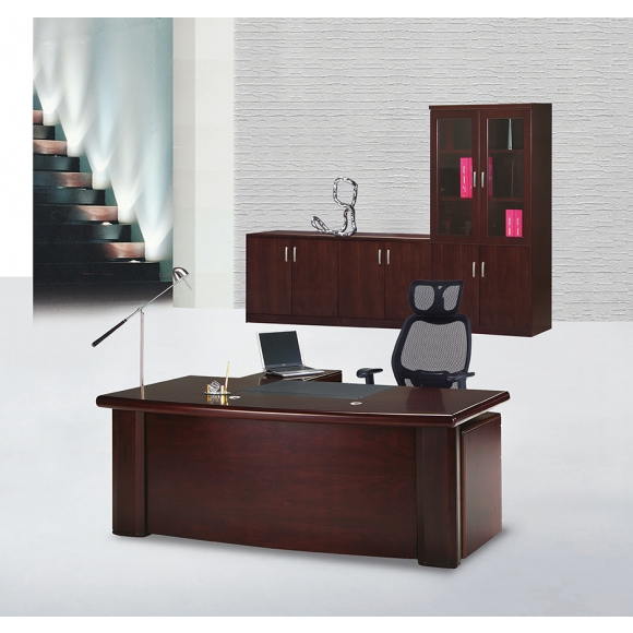8400豪華優質全木皮6.5尺主管桌(整組)