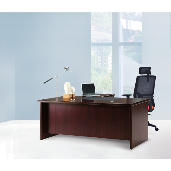 8912豪華優質全木皮5.8尺主管桌(整組)
