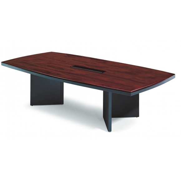 YC全木皮優質船型胡桃木會議桌