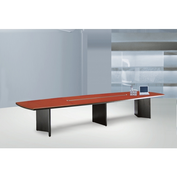 (W360*150)全木皮優質船型會議桌