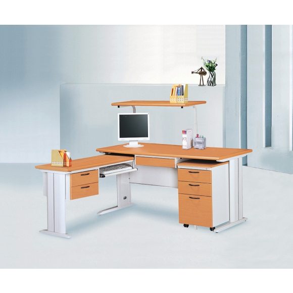 SCD側桌+木紋吊櫃+鍵盤